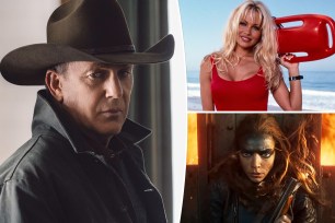 Kevin Costner, Pamela Anderson, and Anya Taylor Joy in some of the shows and movies to watch on Labor Day.