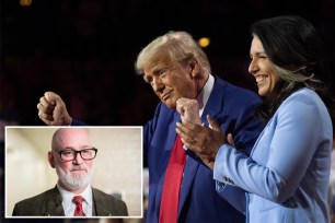 Donald Trump and Tulsi Gabbard clapping