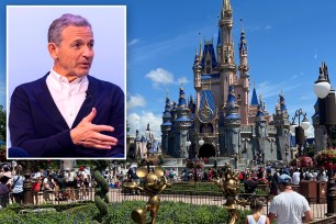 Bob Iger with Disney background