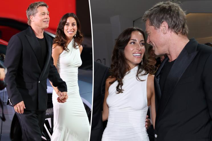 Brad Pitt and girlfriend Ines de Ramon make red carpet debut at Venice Film Festival premiere of ‘Wolfs’