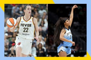 Indiana Fever star Caitlin Clark (L) and Chicago Sky icon Angel Reese are going head to head on Aug. 30.