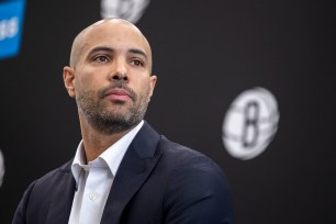 The Brooklyn Nets hold an ntroductory press conference for head coach Jordi Fernandez, Wednesday, April 24, 2024, in Brooklyn, NY.