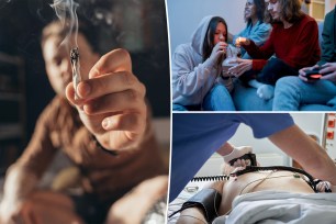 A collage of people smoking, related to the concept of heart attack