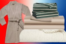 Brooklinen robe, sheets, towels, etc.