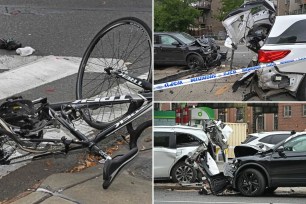 Brooklyn car crash cyclist killed