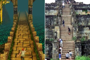 temple run game and people recreating the video game