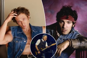 photos of Jeremy Allen White and Bruce Springsteen in denim