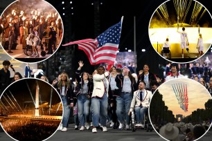 Team USA takes the stage during the Paris 2024 Paralympic Games opening ceremony: photos