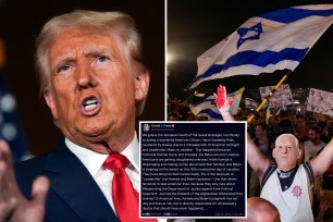 Former President Donald Trump slammed Joe Biden and Kamala Harris for the death of six Hamas hostages, including American Hersh Goldberg-Polin, blaming their "poor" leadership.