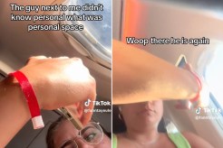 A TikTokker showed in depth how another passenger repeatedly kept reaching across her for photos out of the airplane's window.