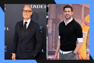 Stanley Tucci (L) and John Krasinski will chop it up at The Theater at Madison Square Garden on Oct. 15.