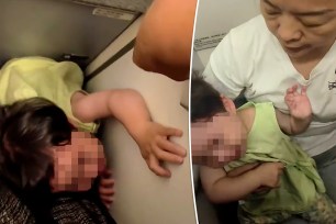 Two female airline passengers are being accused of child abuse after locking a stranger's crying child in the lavatory in order to "educate her," as seen in a disturbing video blowing up online.